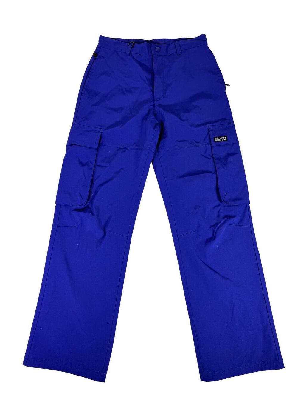 Stüssy Royal Blue Cargo Pants Wide Leg Utility Skate Pants Size S